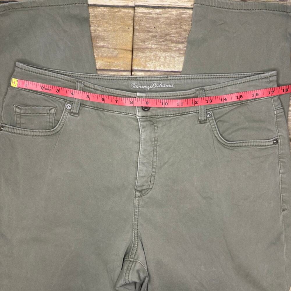 Tommy Bahama Boracay Beach High Rise Ankle Sage Green Casual Pant Womens 12x28 - Picture 3 of 10